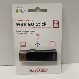 SanDisk CONNECT Wireless Stick 64GB Wifi USB Drive SDWS4 *Read Compatibility